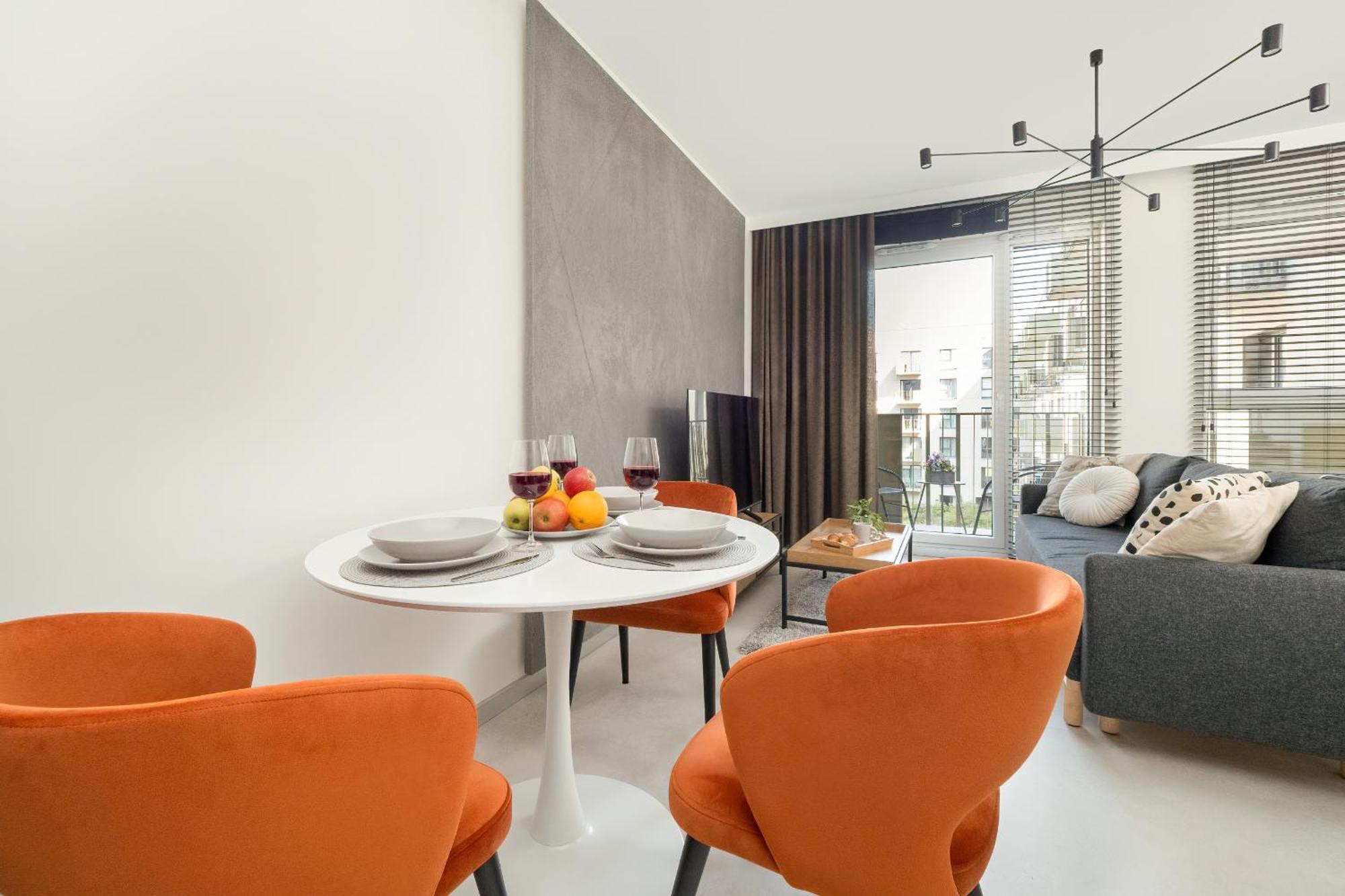 Luksusowe Studio W Lodzi Z Biurkiem, Balkonem I Klimatyzatorem By Renters Prestige エクステリア 写真