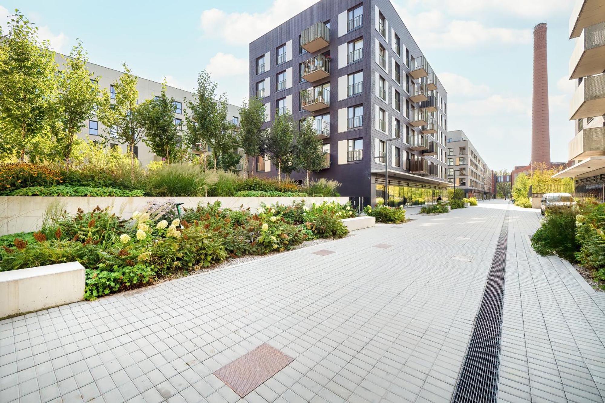 Luksusowe Studio W Lodzi Z Biurkiem, Balkonem I Klimatyzatorem By Renters Prestige エクステリア 写真